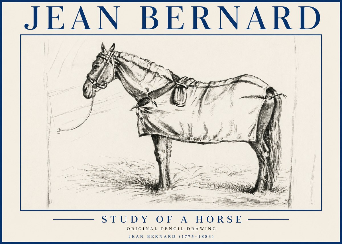 Jean Bernard Study of a Horse XI No5 - Juliste