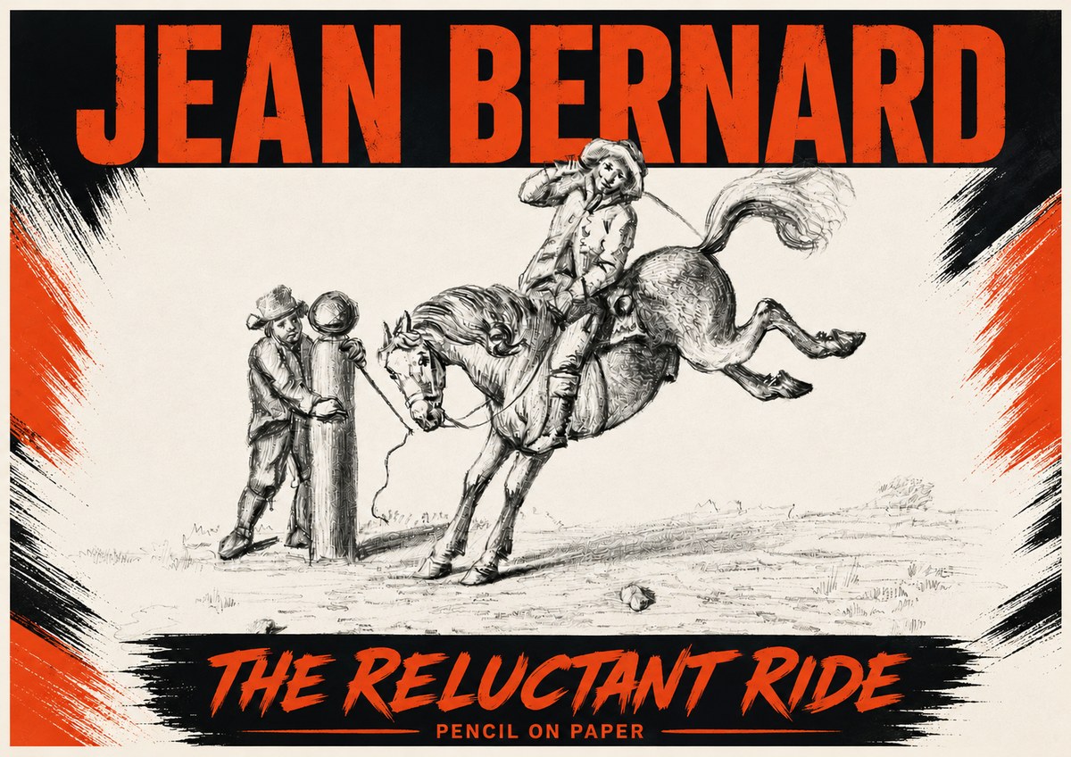 Jean Bernard A Study of the Bucking Horse No6 - Juliste