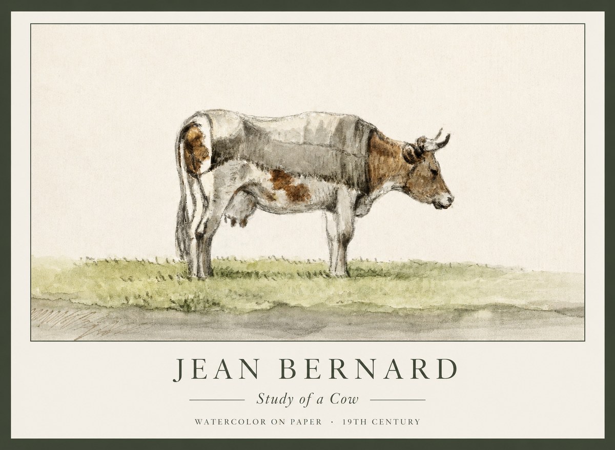 Jean Bernard Study of a Cow XIV No1 - Juliste