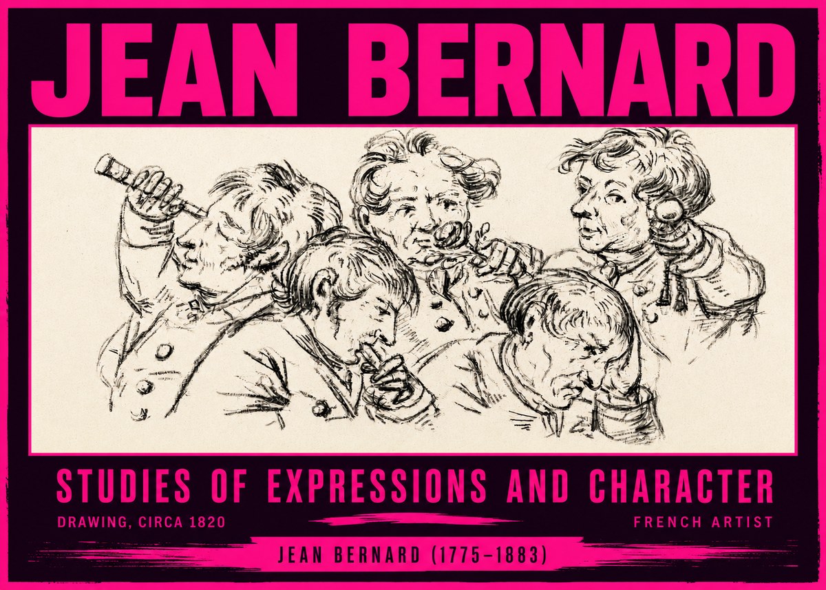 Jean Bernard Studies of Expressions and Character No4 - Juliste