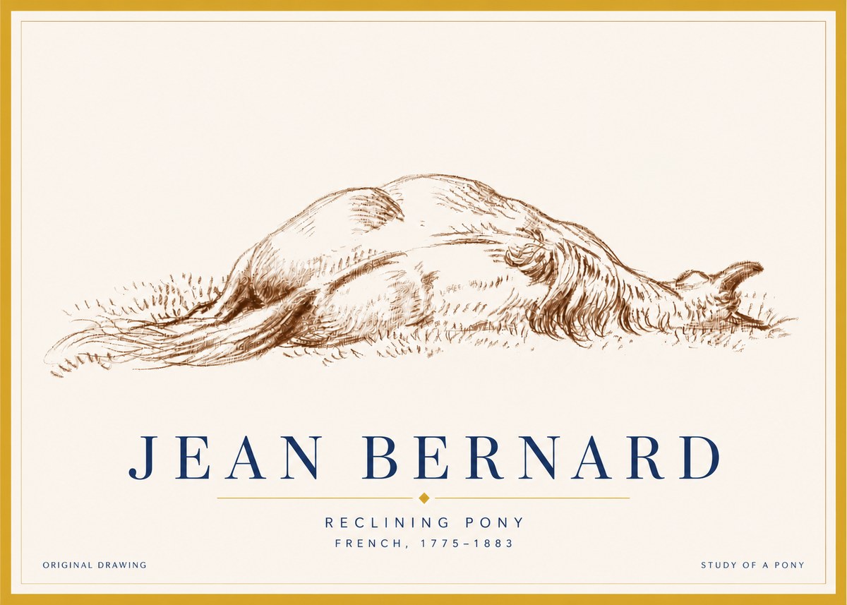 Jean Bernard Horse Study II No5 - Juliste