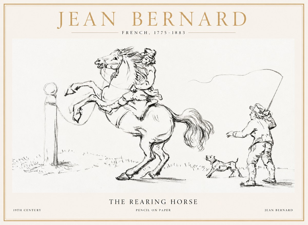 Jean Bernard The Rearing Horse I No1 - Juliste