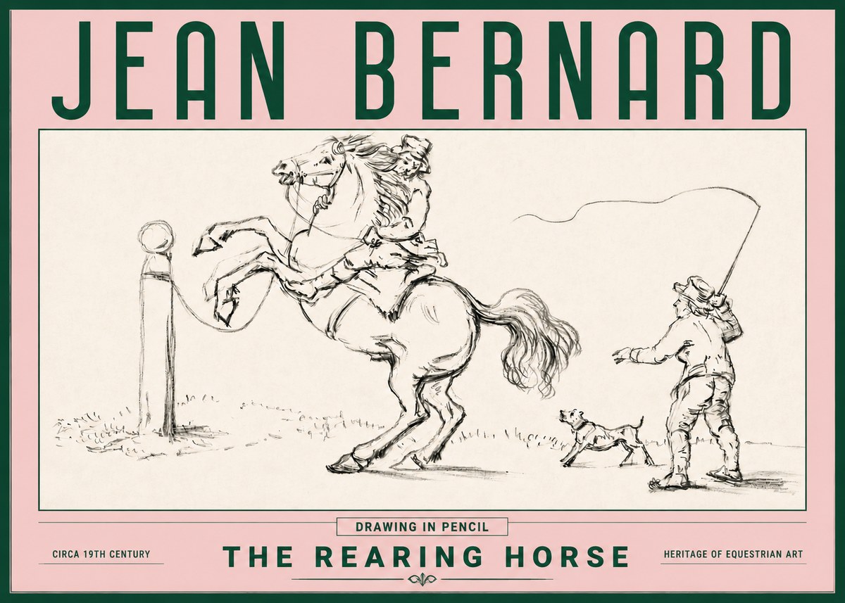 Jean Bernard The Rearing Horse I No4 - Juliste