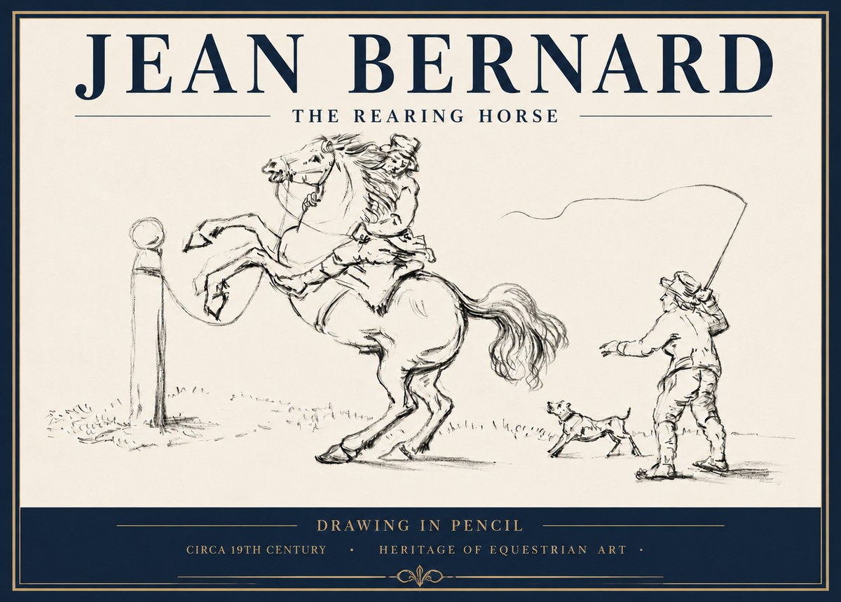 Jean Bernard The Rearing Horse I No5 - Juliste