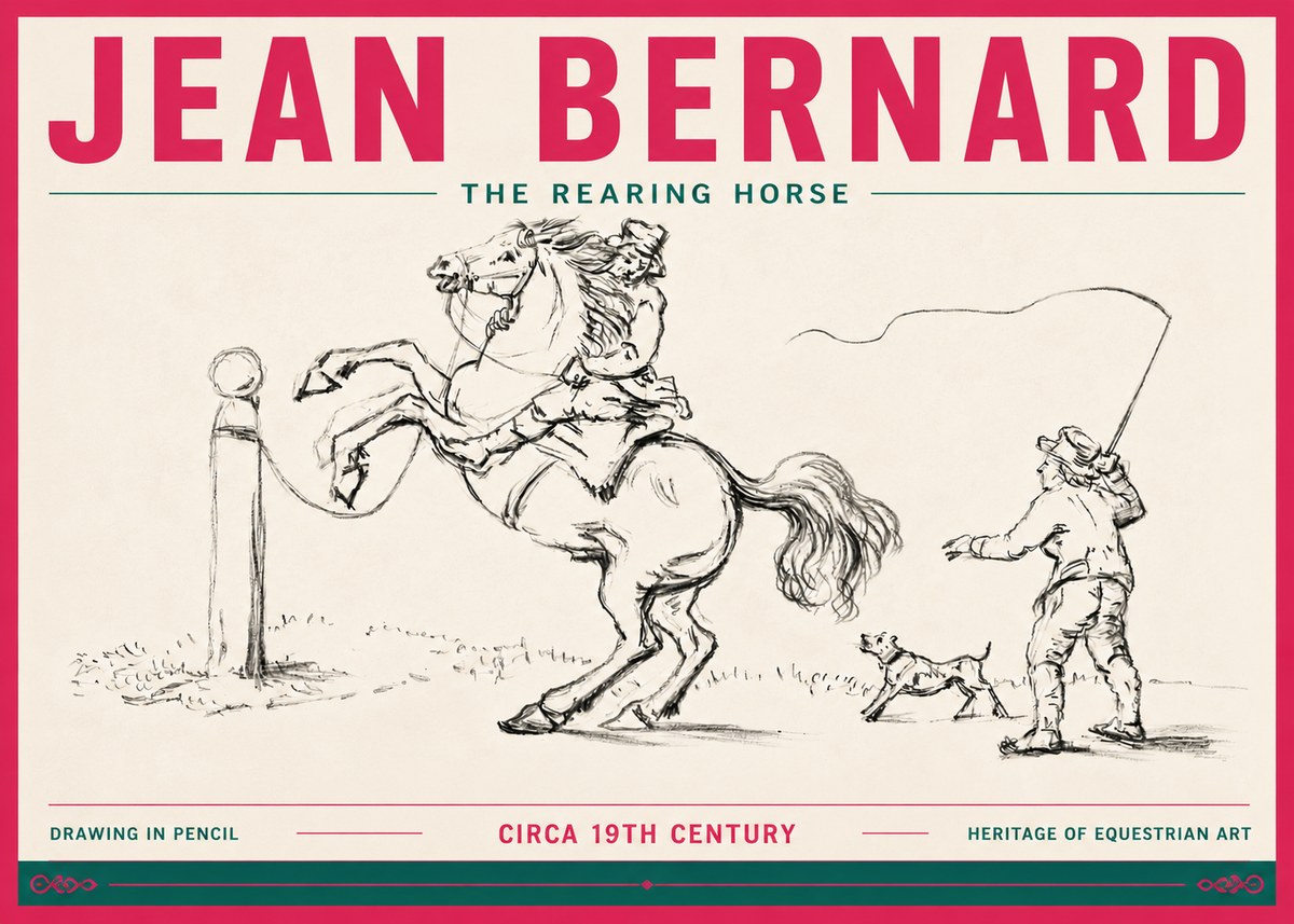 Jean Bernard The Rearing Horse I No6 - Juliste