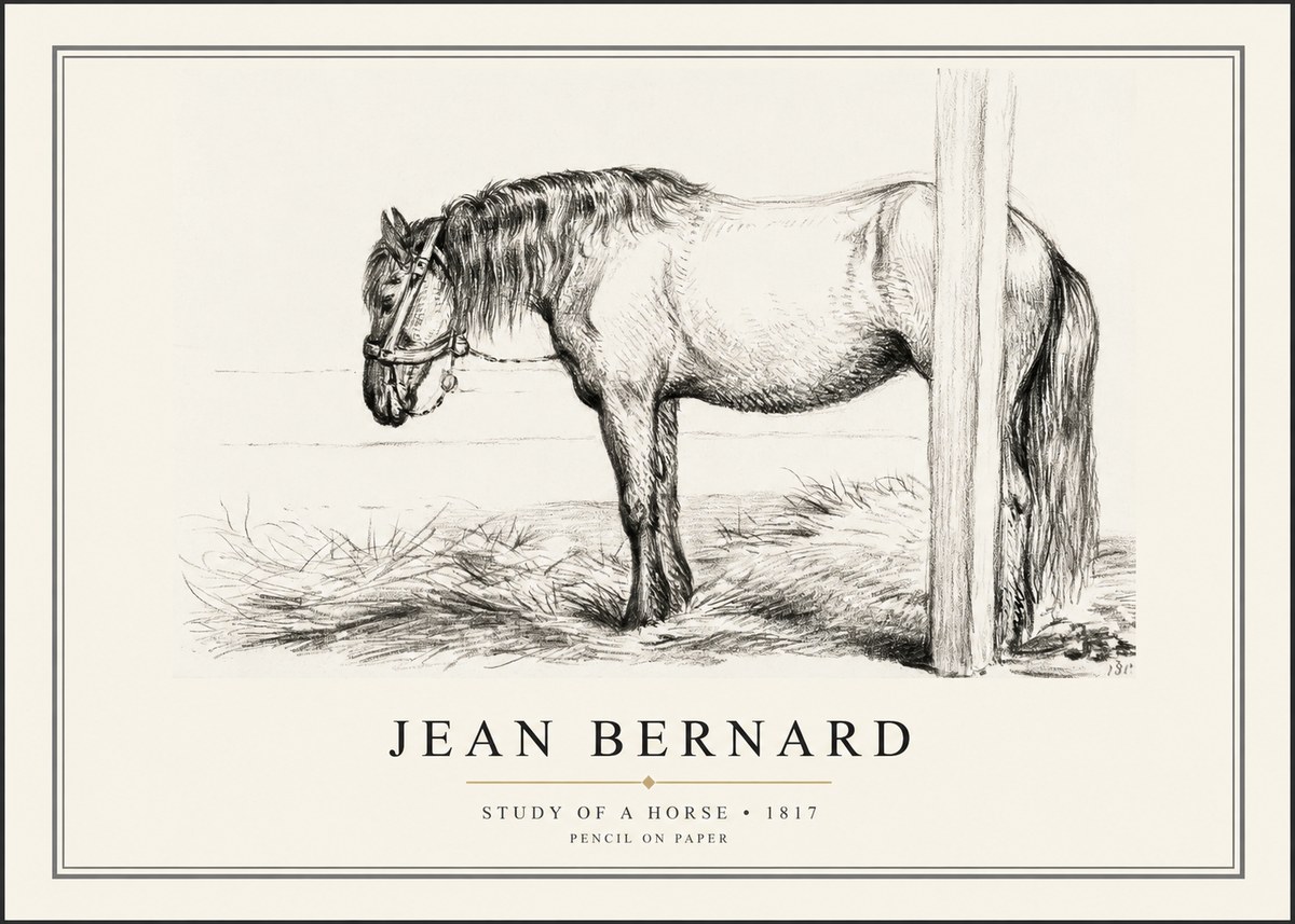 Jean Bernard Study of a Horse XII No1 - Juliste
