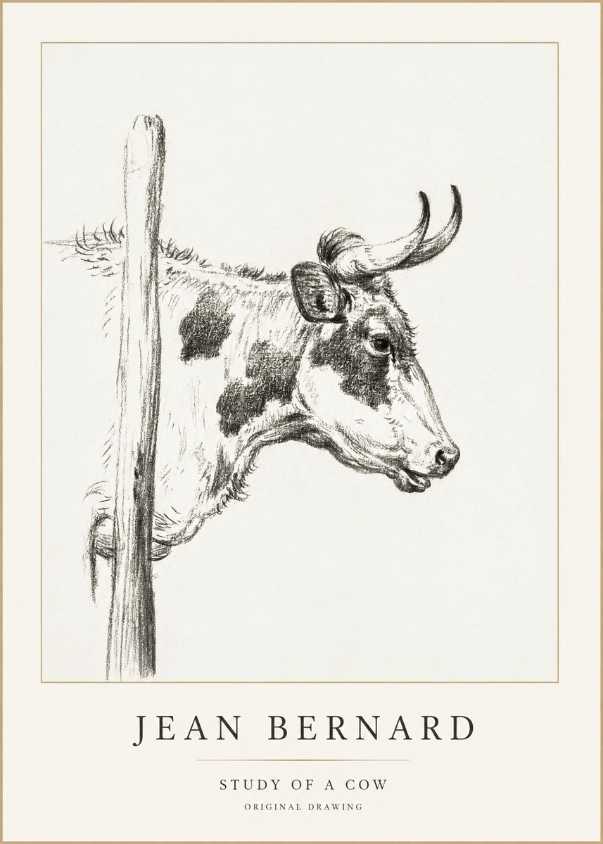 Jean Bernard Study of a Cow XVII No1 - Juliste