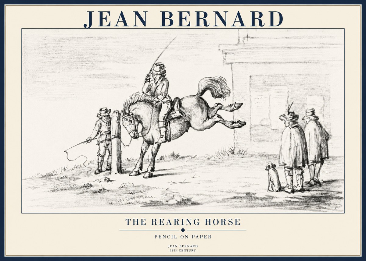 Jean Bernard The Rearing Horse II No1 - Juliste