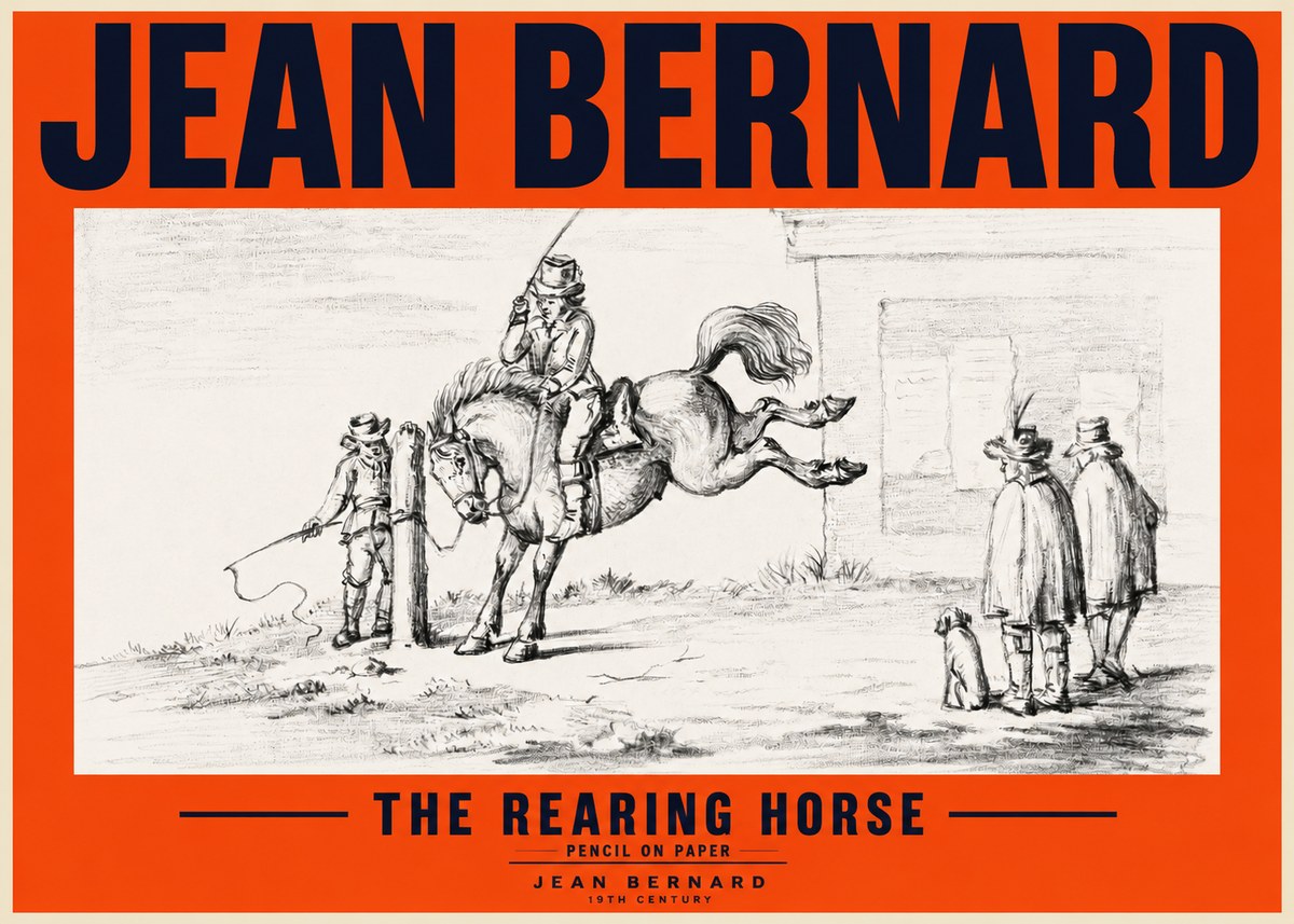 Jean Bernard The Rearing Horse II No2 - Juliste
