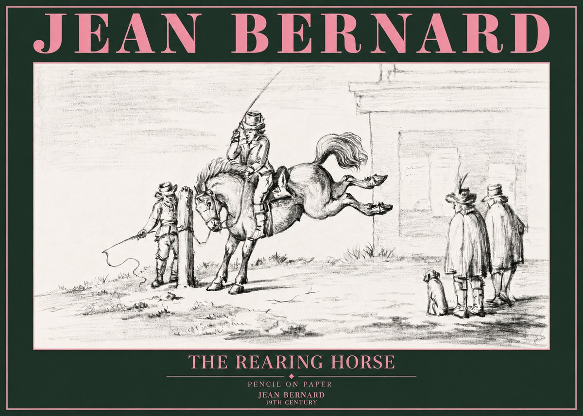 Jean Bernard The Rearing Horse II No3 - Juliste