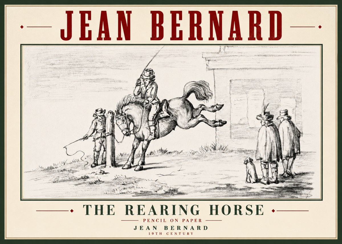 Jean Bernard The Rearing Horse II No5 - Juliste