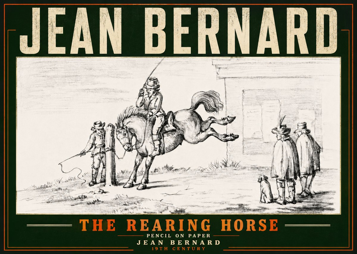 Jean Bernard The Rearing Horse II No6 - Juliste