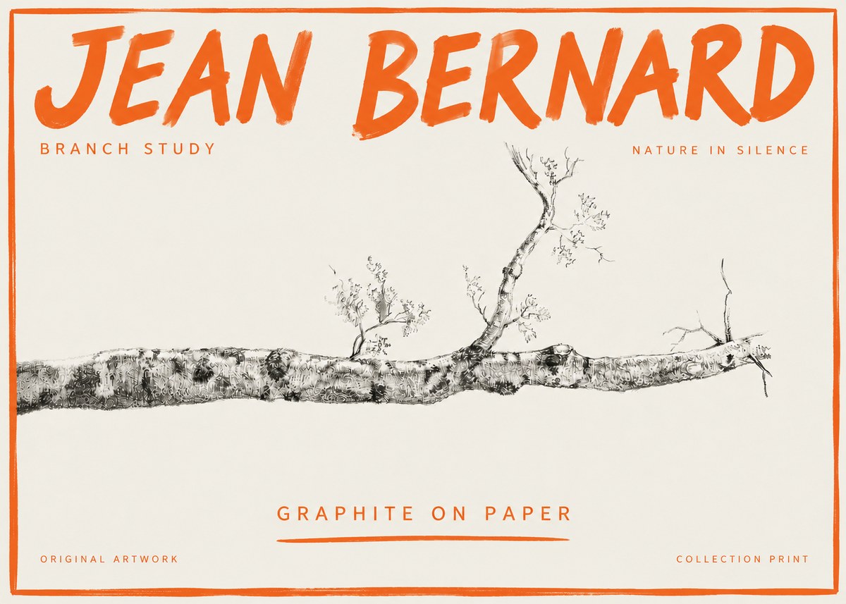 Jean Bernard Tree Branch Study No5 - Juliste