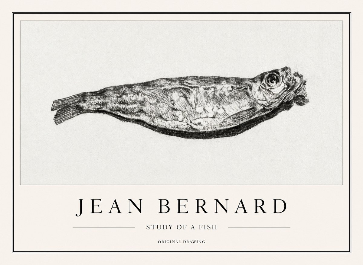Jean Bernard Study of a Fish V No1 - Juliste