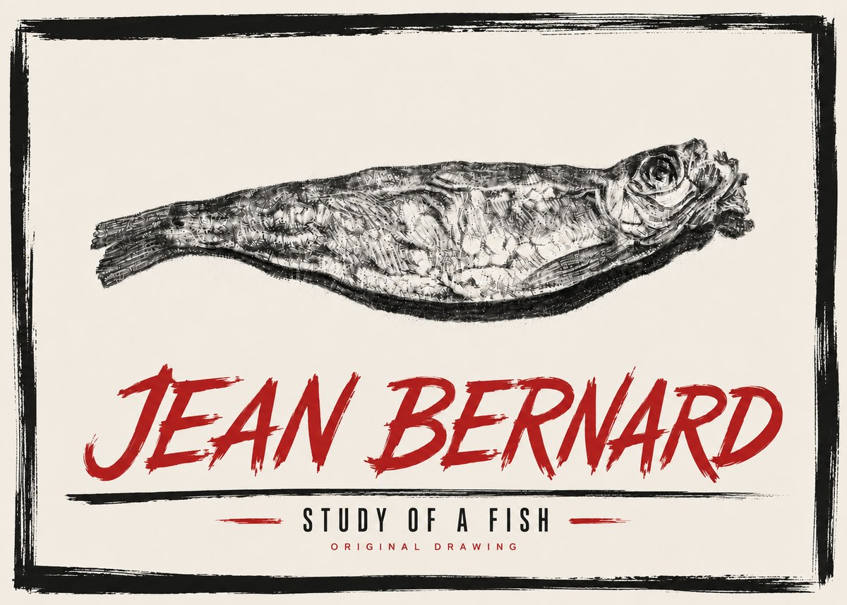 Jean Bernard Study of a Fish V No6 - Juliste