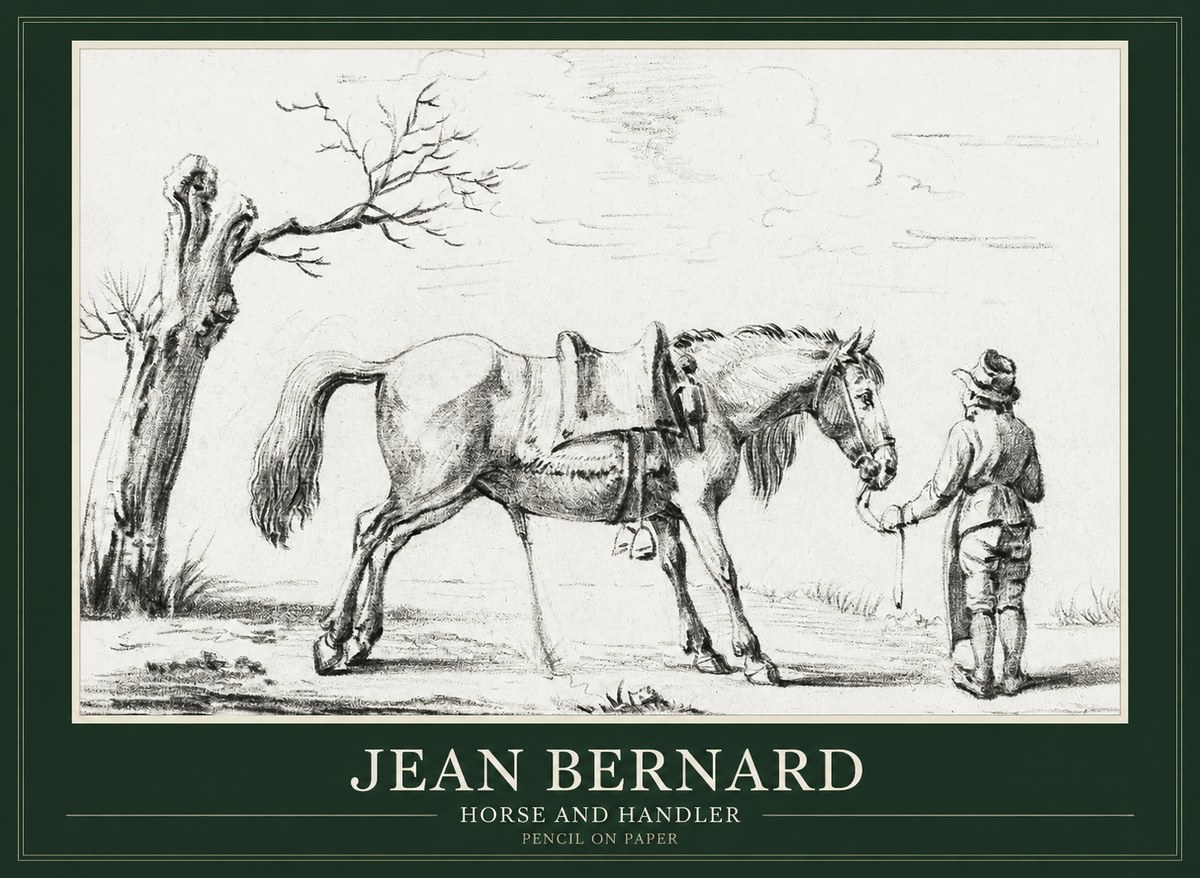 Jean Bernard Horse and Handler No1 - Juliste