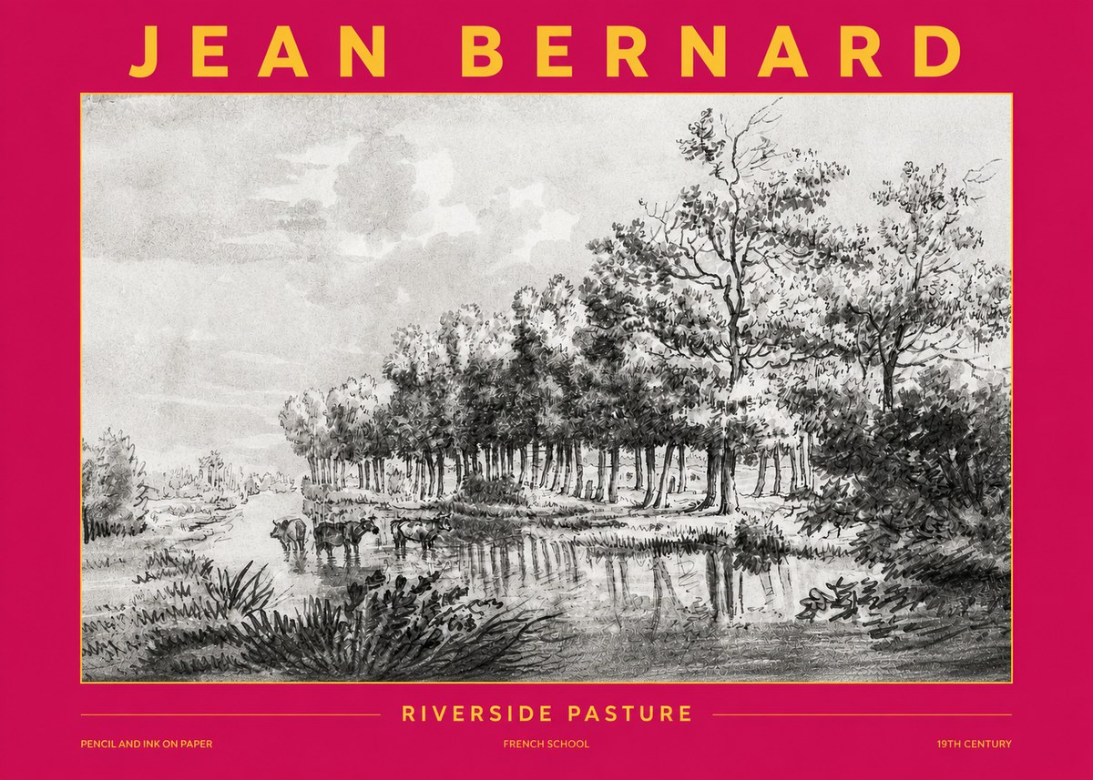 Jean Bernard Riverside Pasture No2 - Juliste