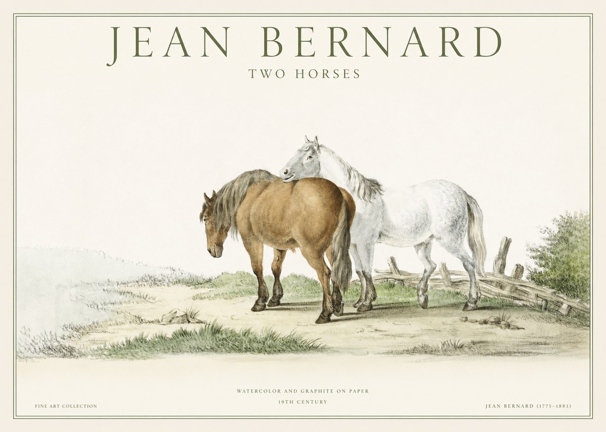 Jean Bernard Two Horses II No1 - Juliste
