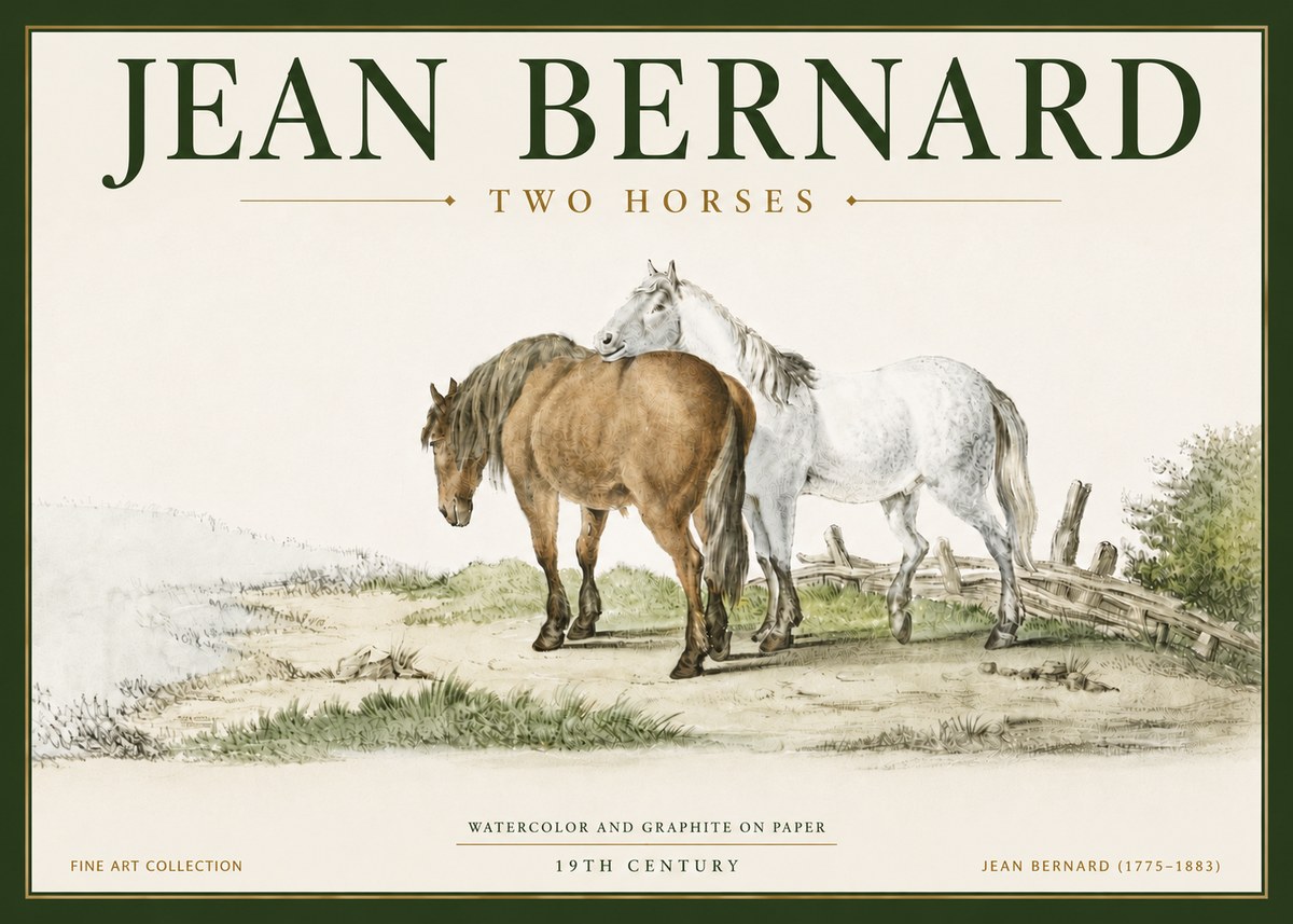 Jean Bernard Two Horses II No6 - Juliste