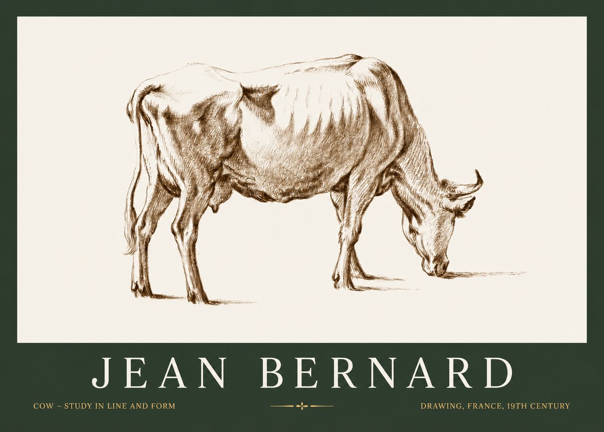 Jean Bernard Cow II No3 - Juliste
