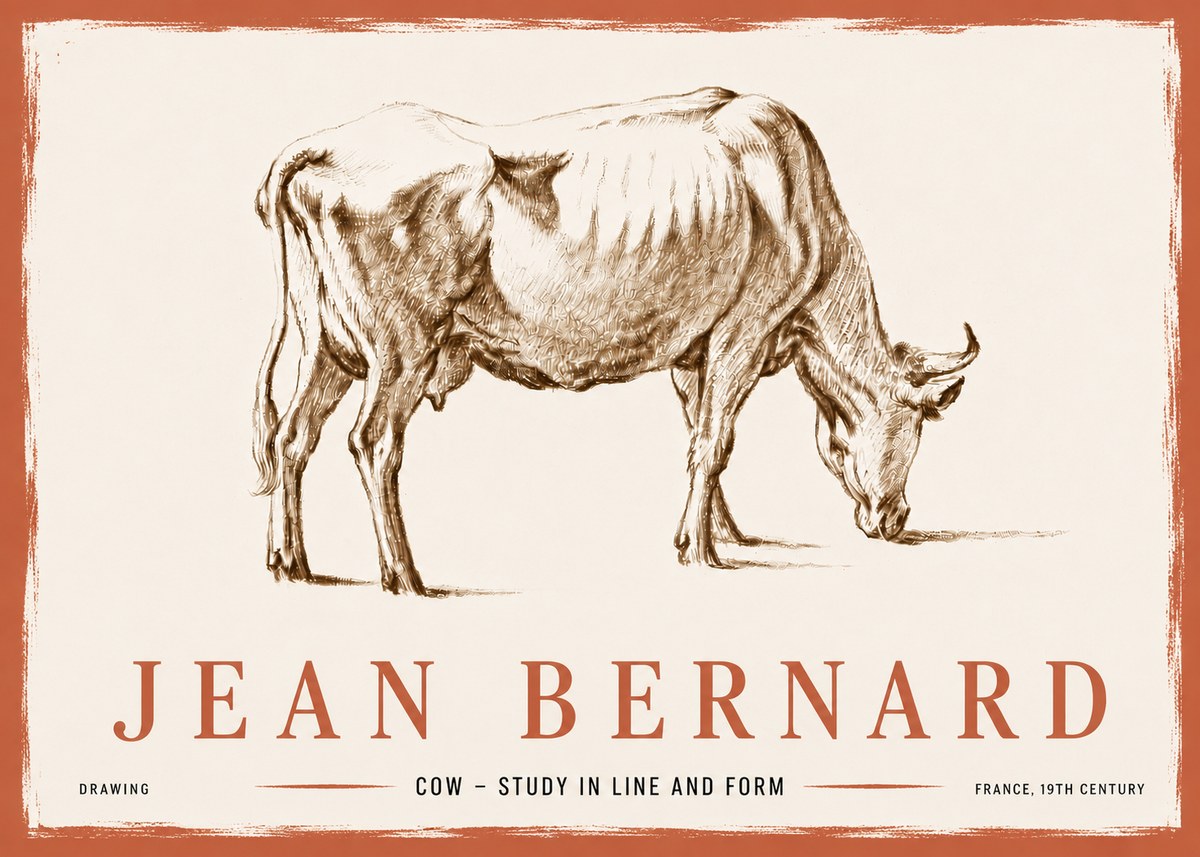Jean Bernard Cow II No6 - Juliste