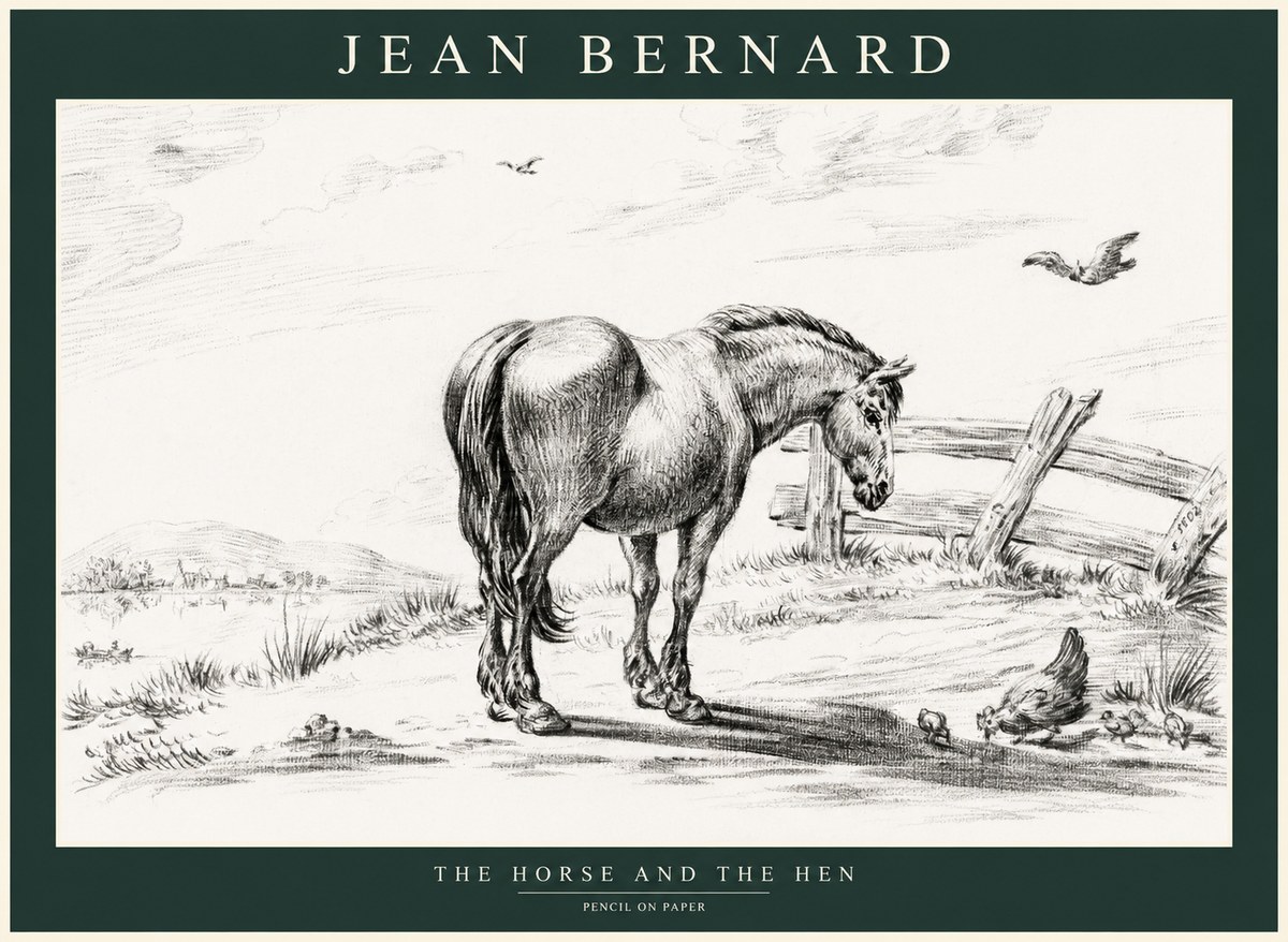 Jean Bernard Horse at the Fence No2 - Juliste
