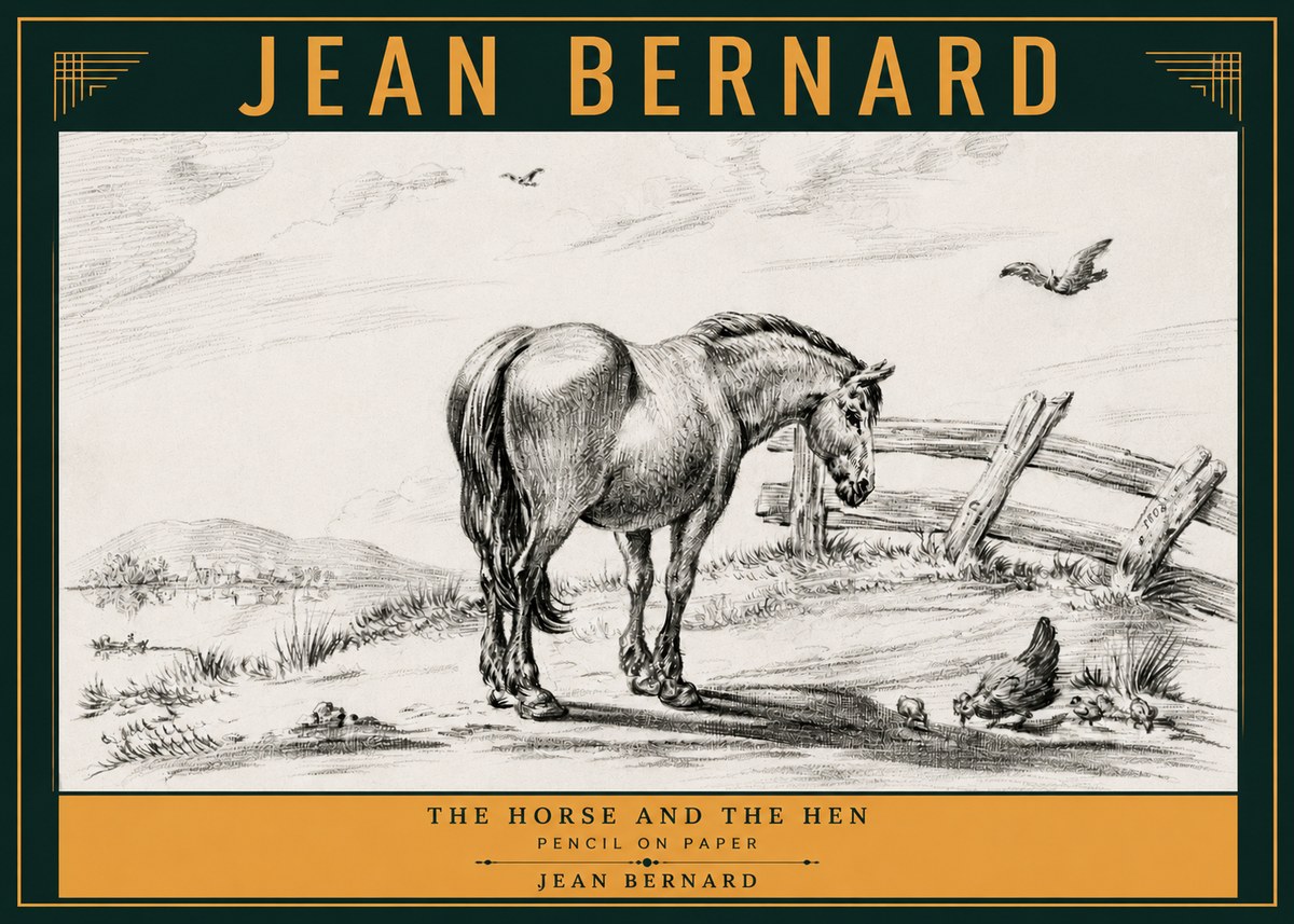 Jean Bernard Horse at the Fence No5 - Juliste