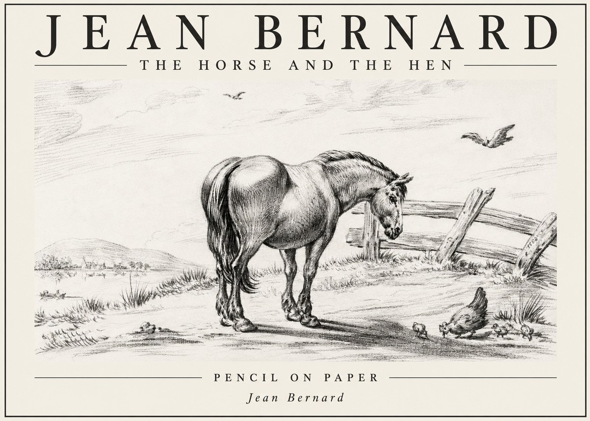 Jean Bernard Horse at the Fence No6 - Juliste