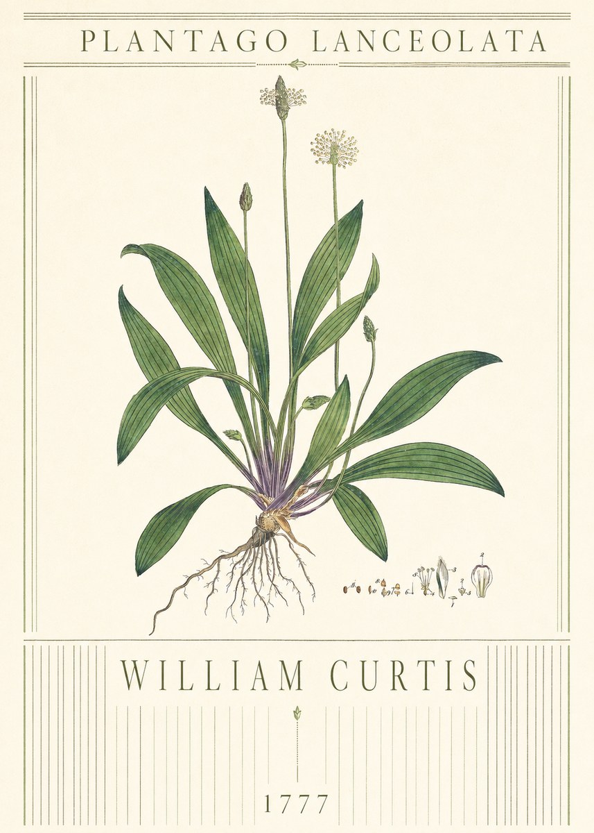 William Curtis Plantago Lanceolata III No3 - Juliste