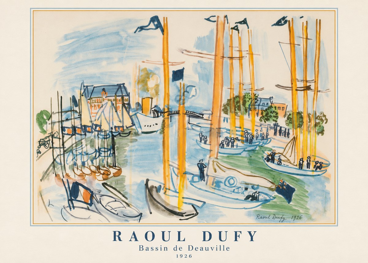Raoul Dufy Bassin De Deauville No2 - Juliste