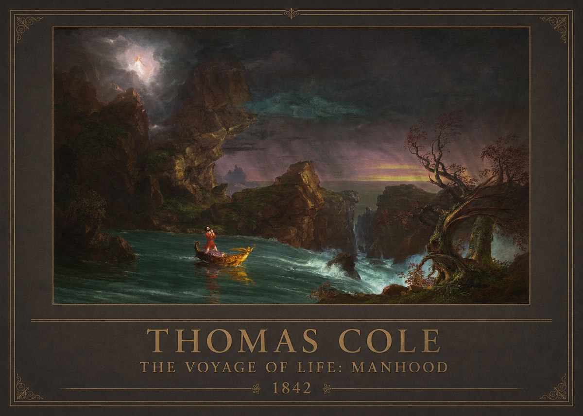 Thomas Cole The Voyage of Life: Manhood II No1 - Juliste