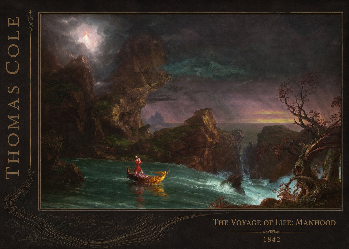 Thomas Cole The Voyage of Life: Manhood II No2 - Juliste