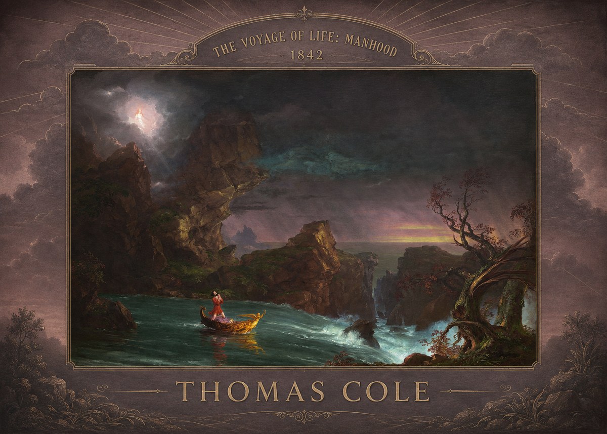 Thomas Cole The Voyage of Life: Manhood II No4 - Juliste