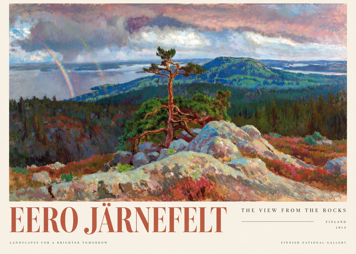 Eero Järnefelt Landscape with Rainbow, 1915 No5 - Juliste