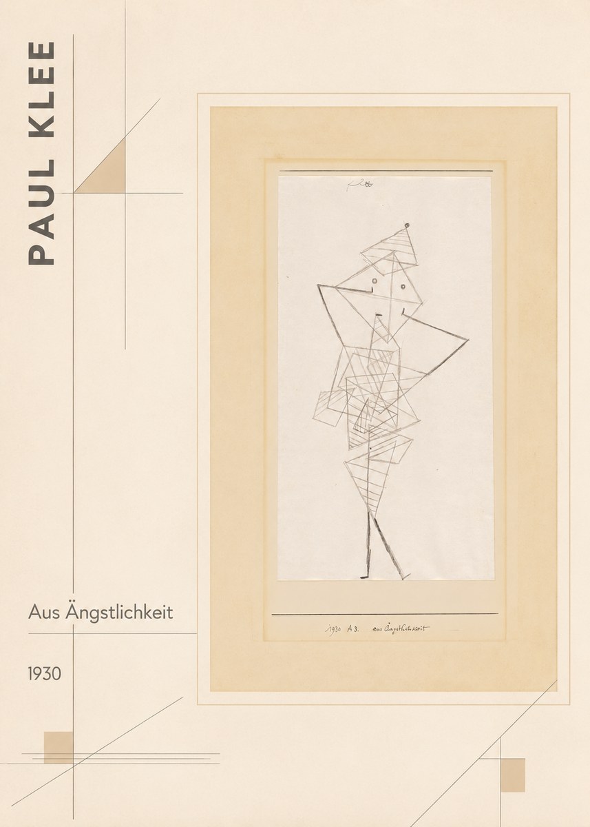 Paul Klee Aus Ängstlichkeit No2 - Juliste