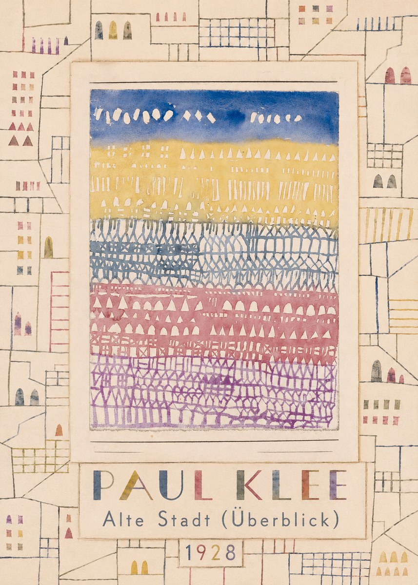 Paul Klee Alte Stadt (Überblick) No4 - Juliste