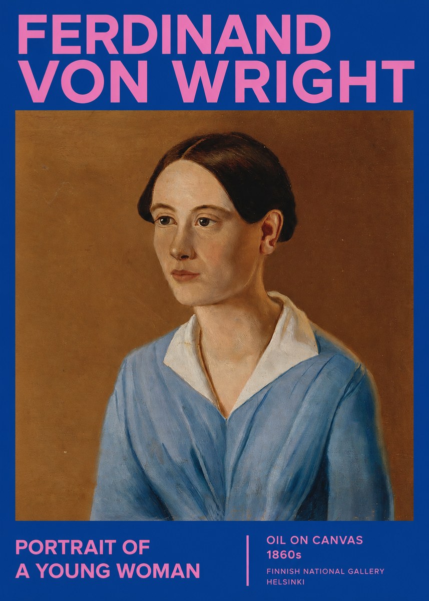 Ferdinand von Wright Portrait of a Young Woman No2 - Juliste