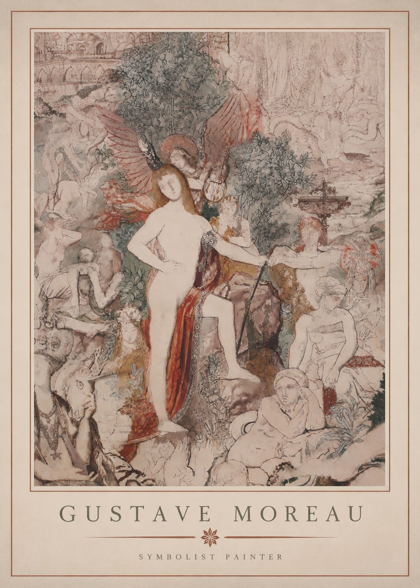 Gustave Moreau Adam and Eve No4 - Juliste