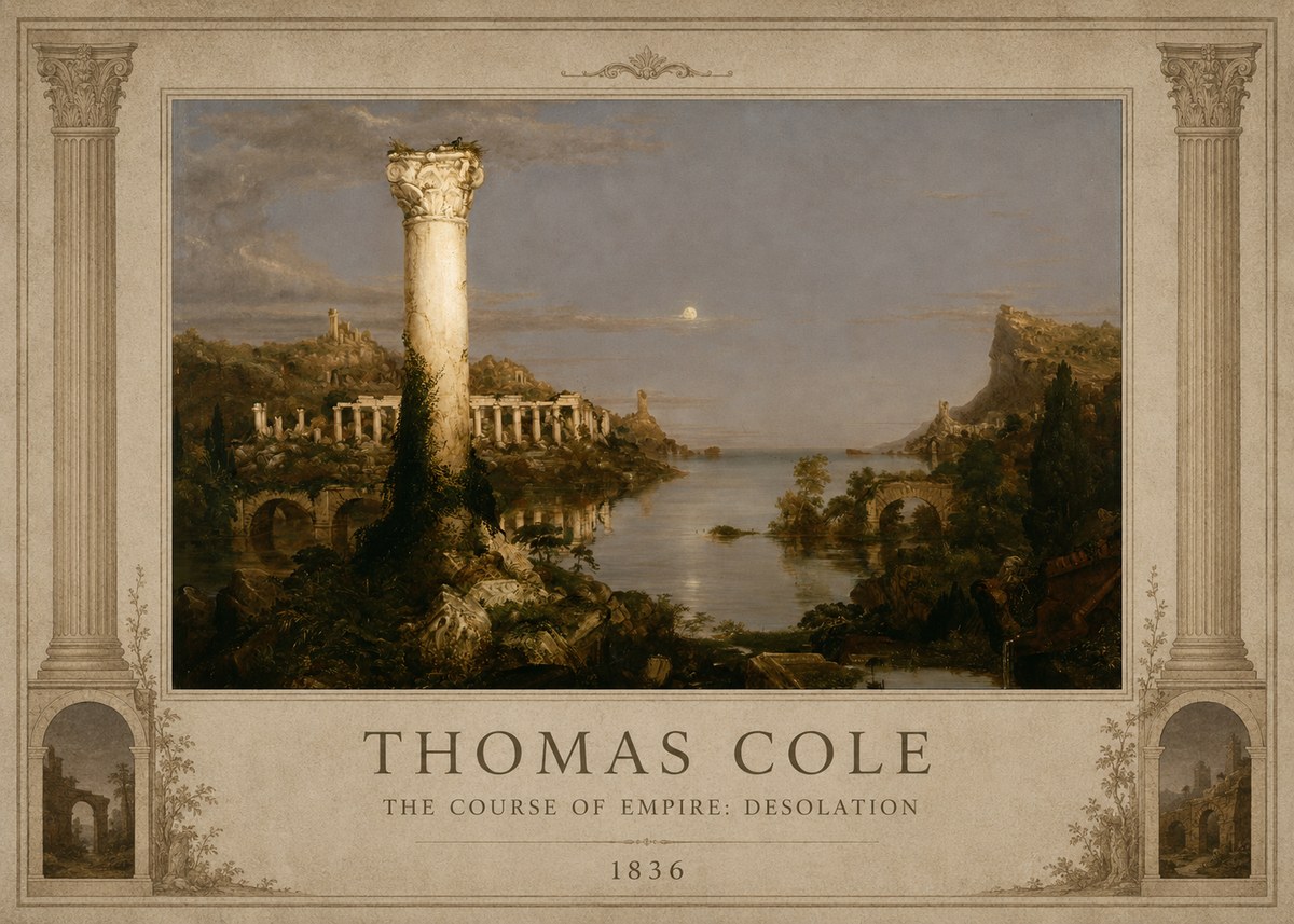 Thomas Cole The Course of Empire: Desolation No1 - Juliste