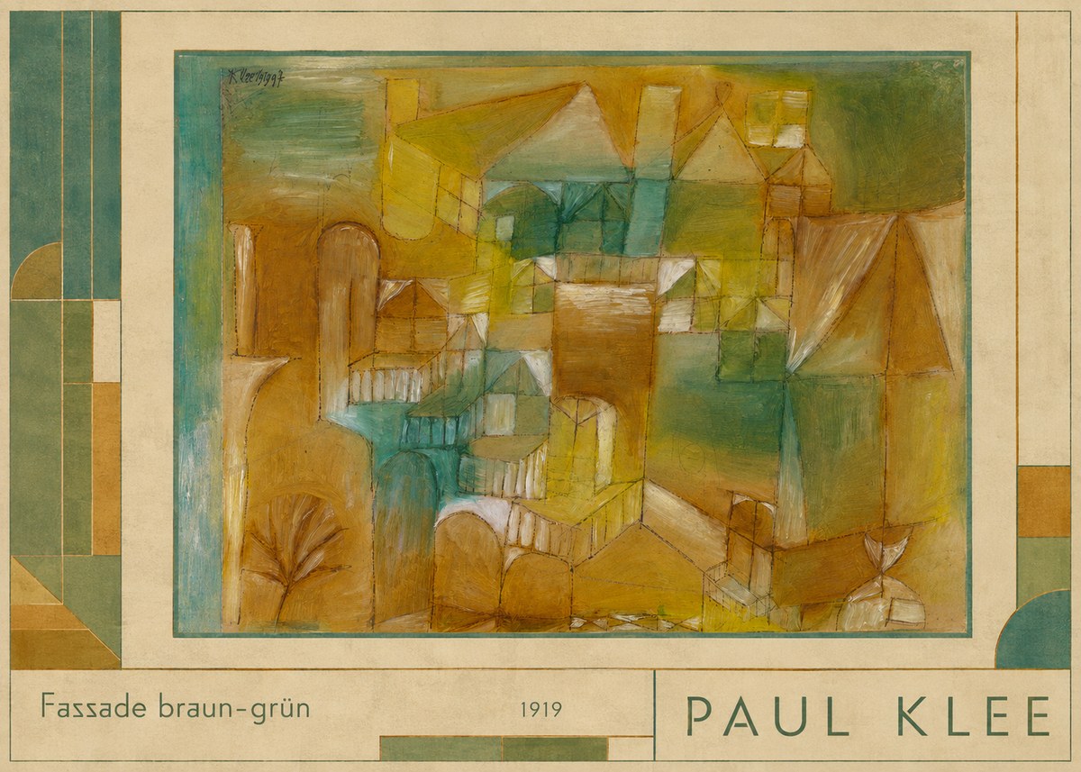 Paul Klee Fassade Braun-grün No1 - Juliste
