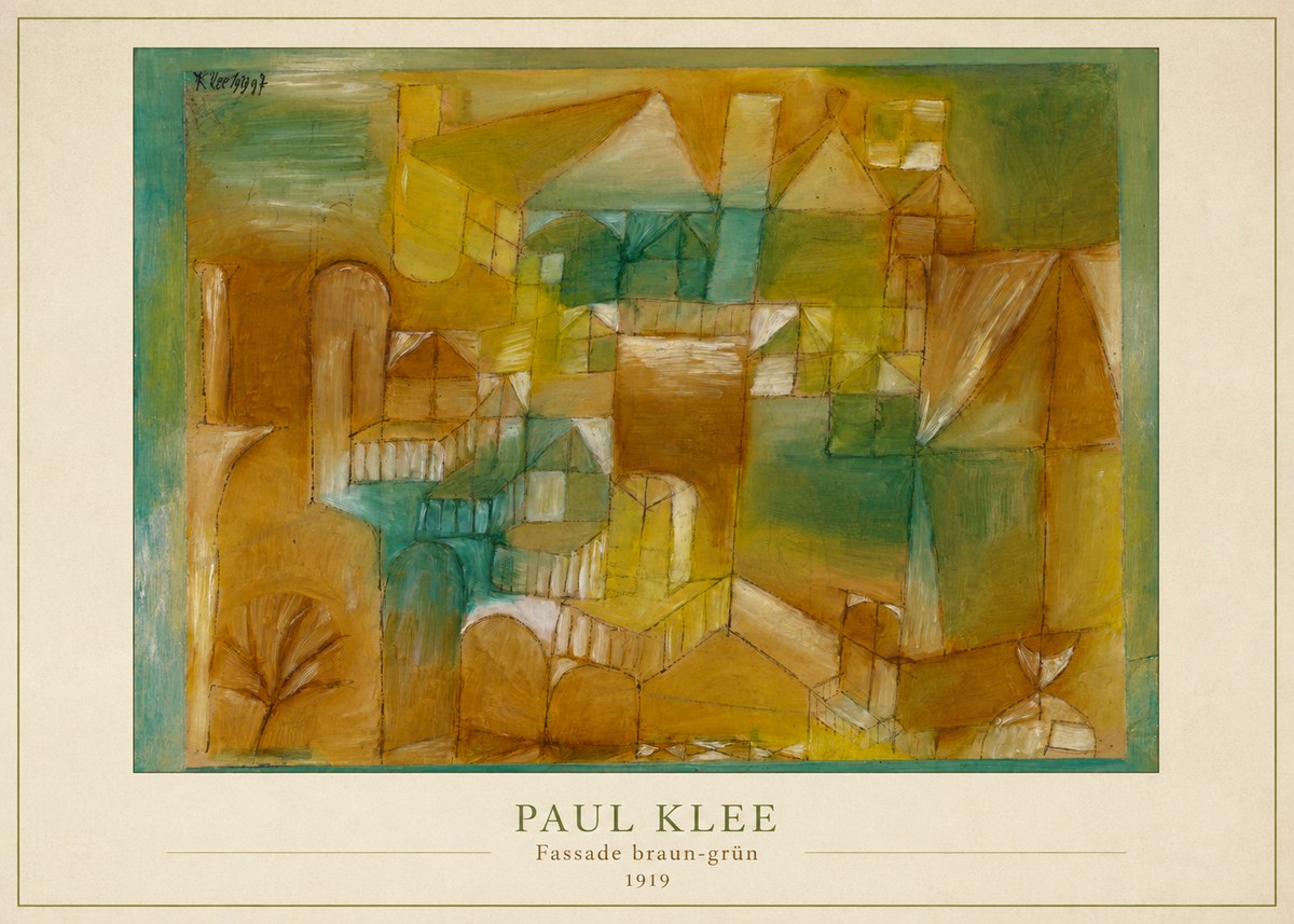 Paul Klee Fassade Braun-grün No4 - Juliste
