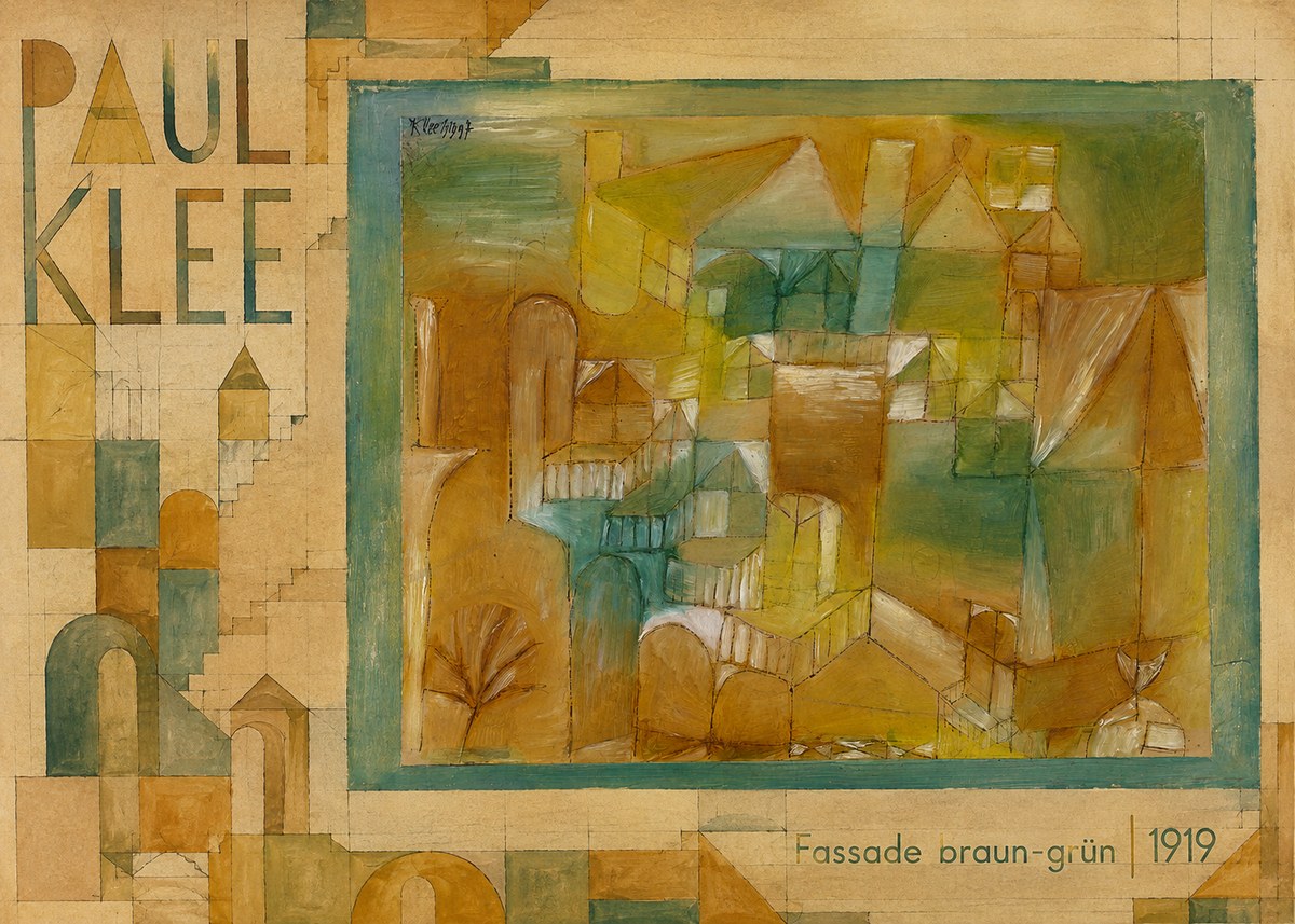 Paul Klee Fassade Braun-grün No6 - Juliste