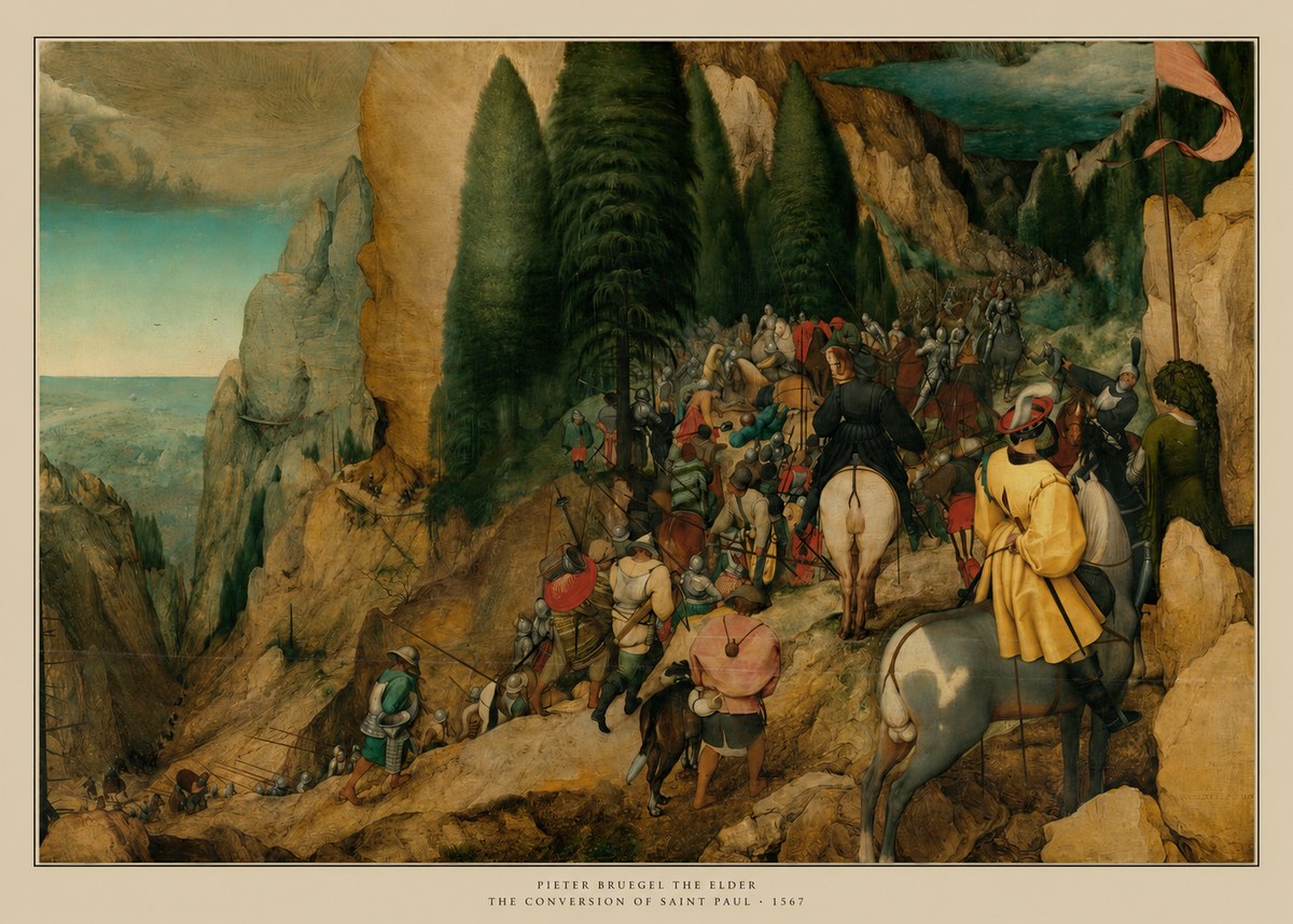 Pieter Bruegel The Conversion of Saint Paul I No6 - Juliste