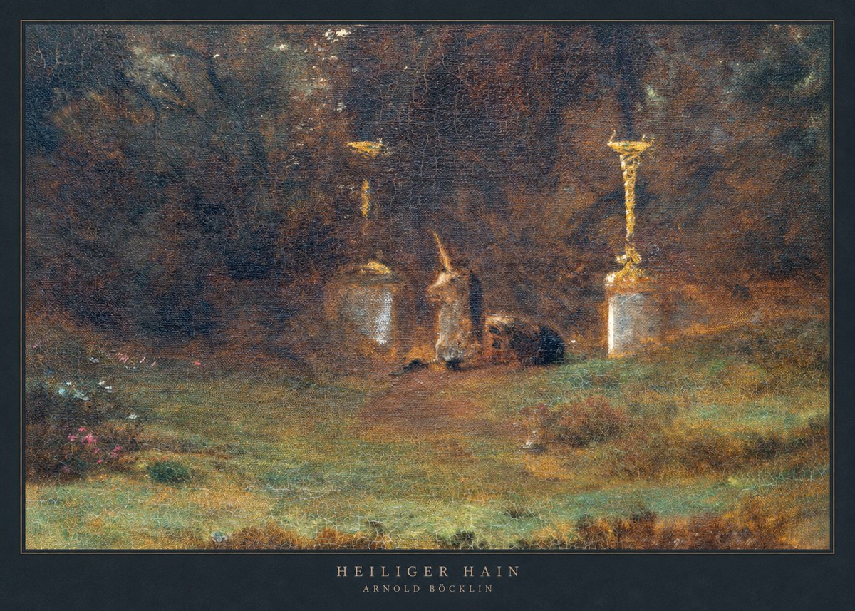 Arnold Böcklin Heiliger Hain No2 - Juliste