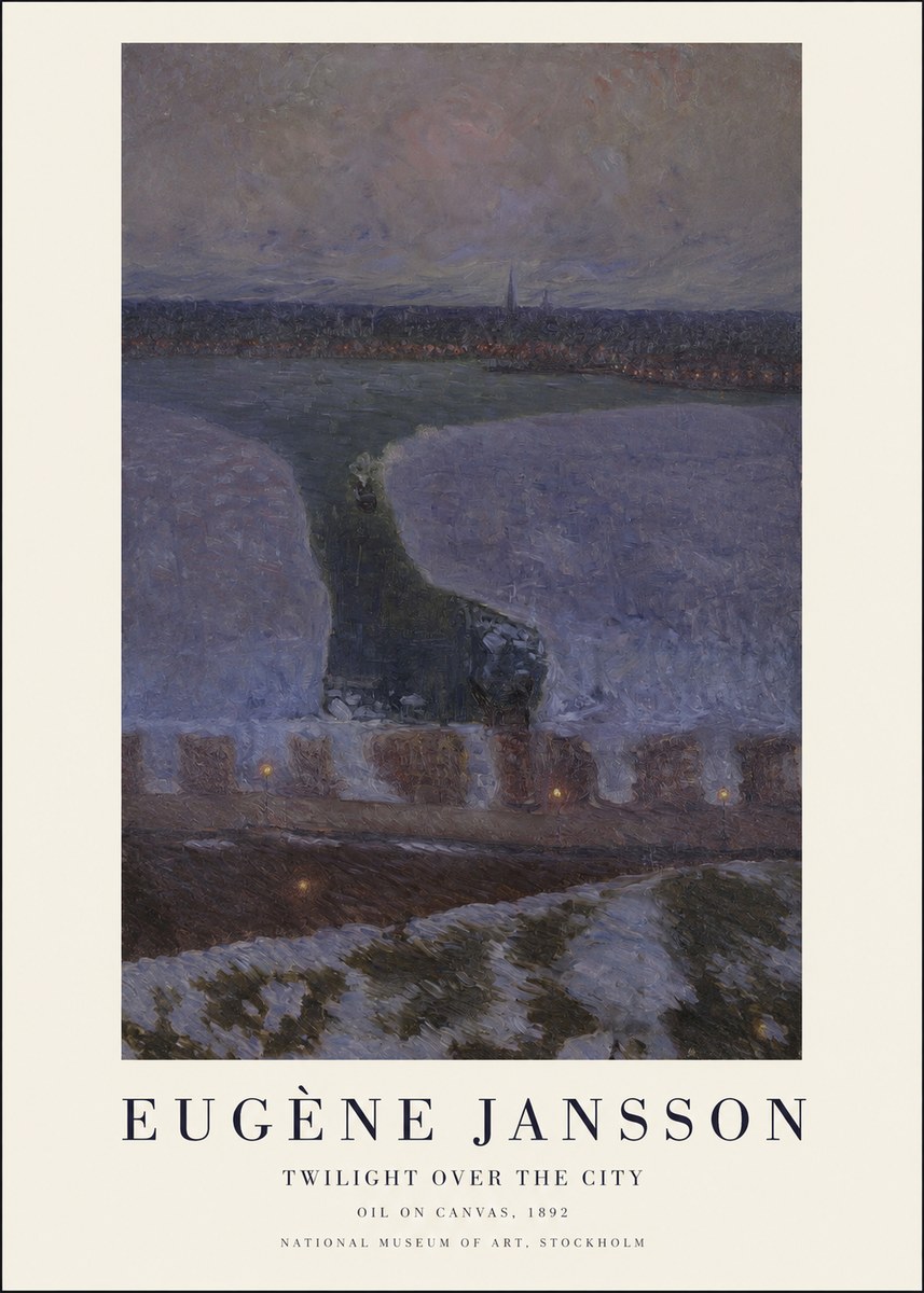 Eugène Jansson Twilight over the City No1 - Juliste