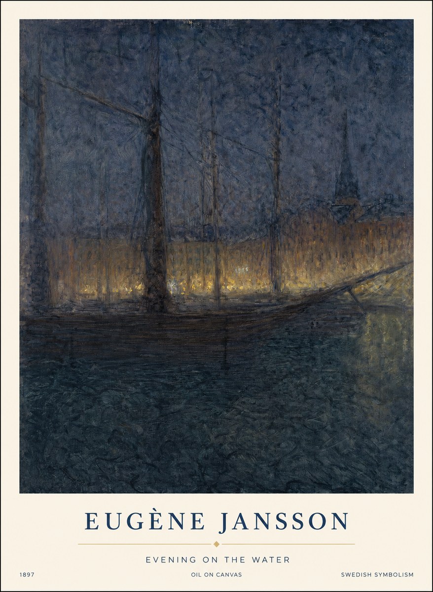 Eugène Jansson Evening on the Water No1 - Juliste