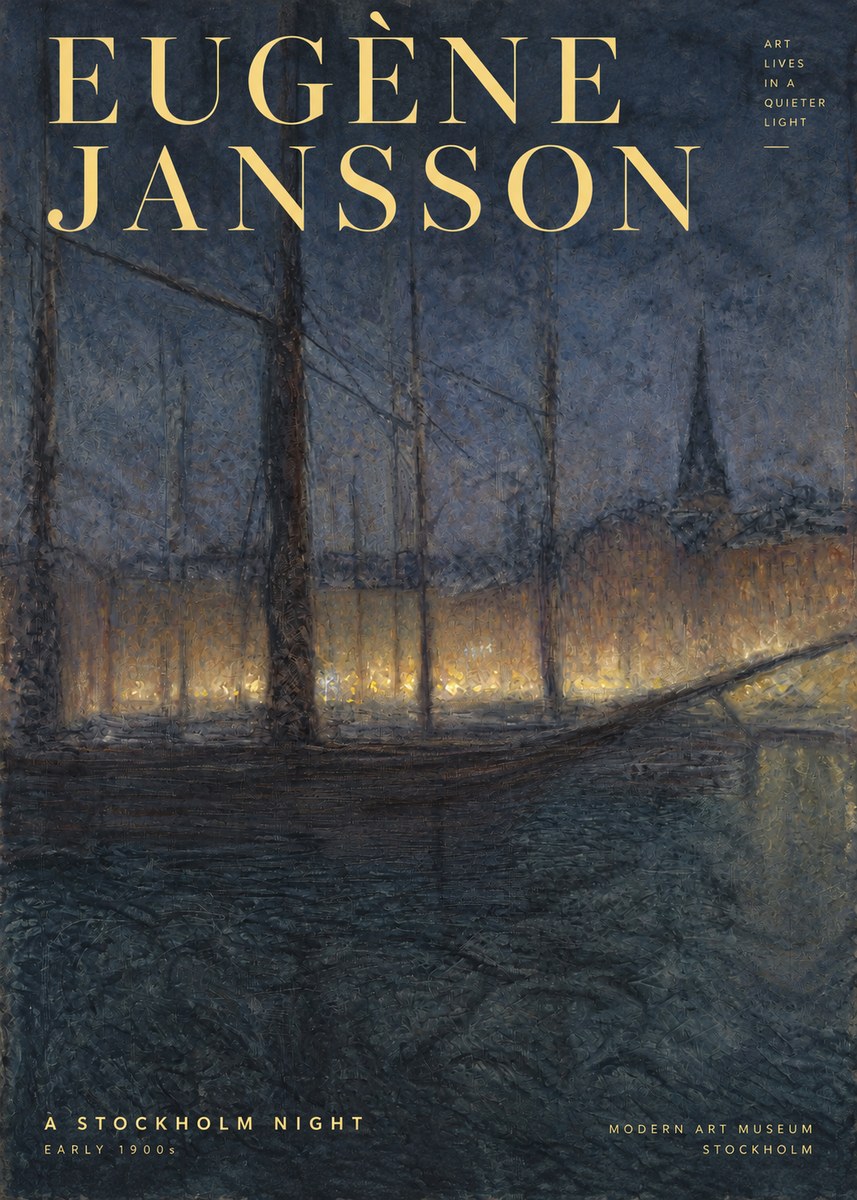 Eugène Jansson Evening on the Water No3 - Juliste