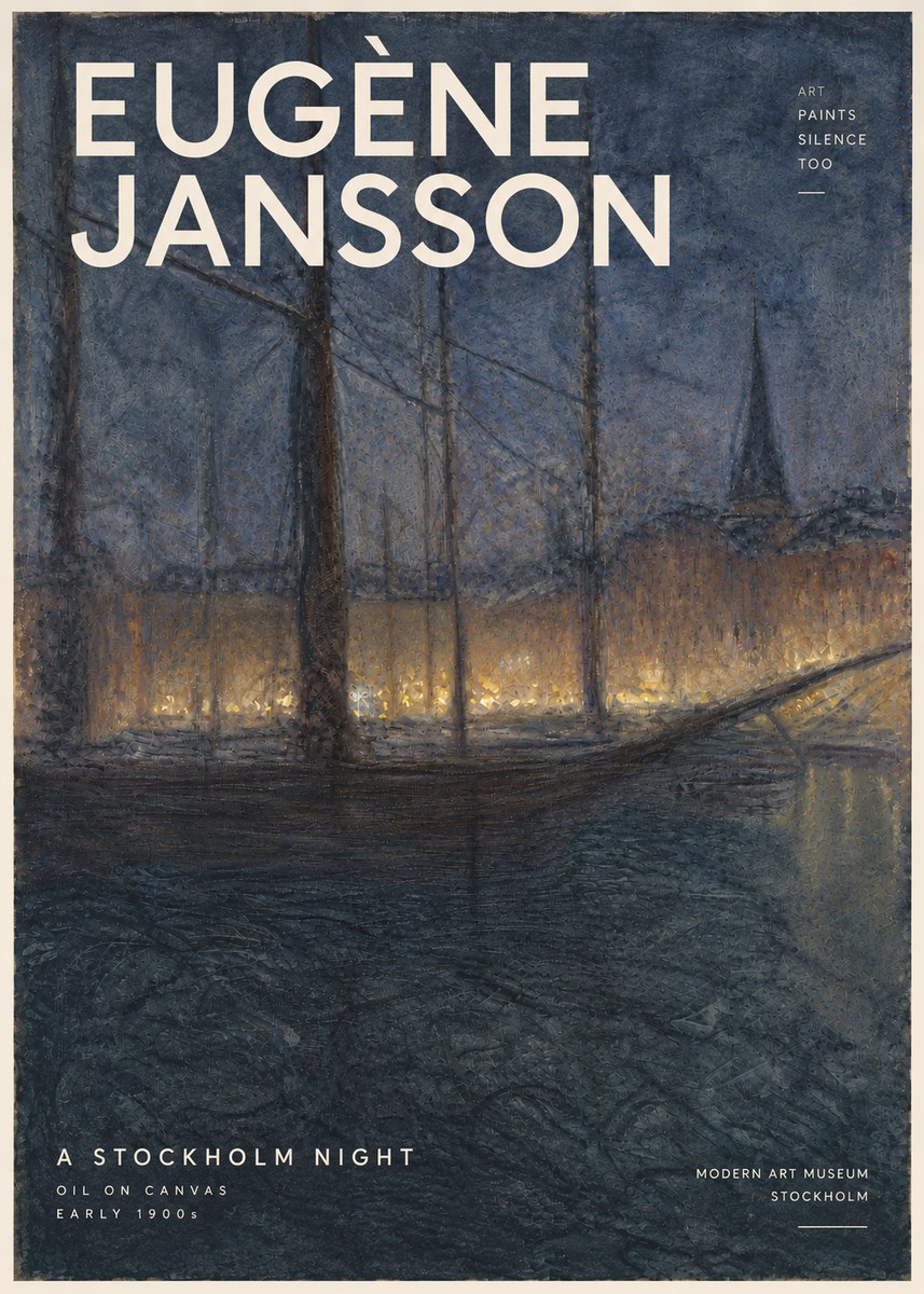 Eugène Jansson Evening on the Water No6 - Juliste