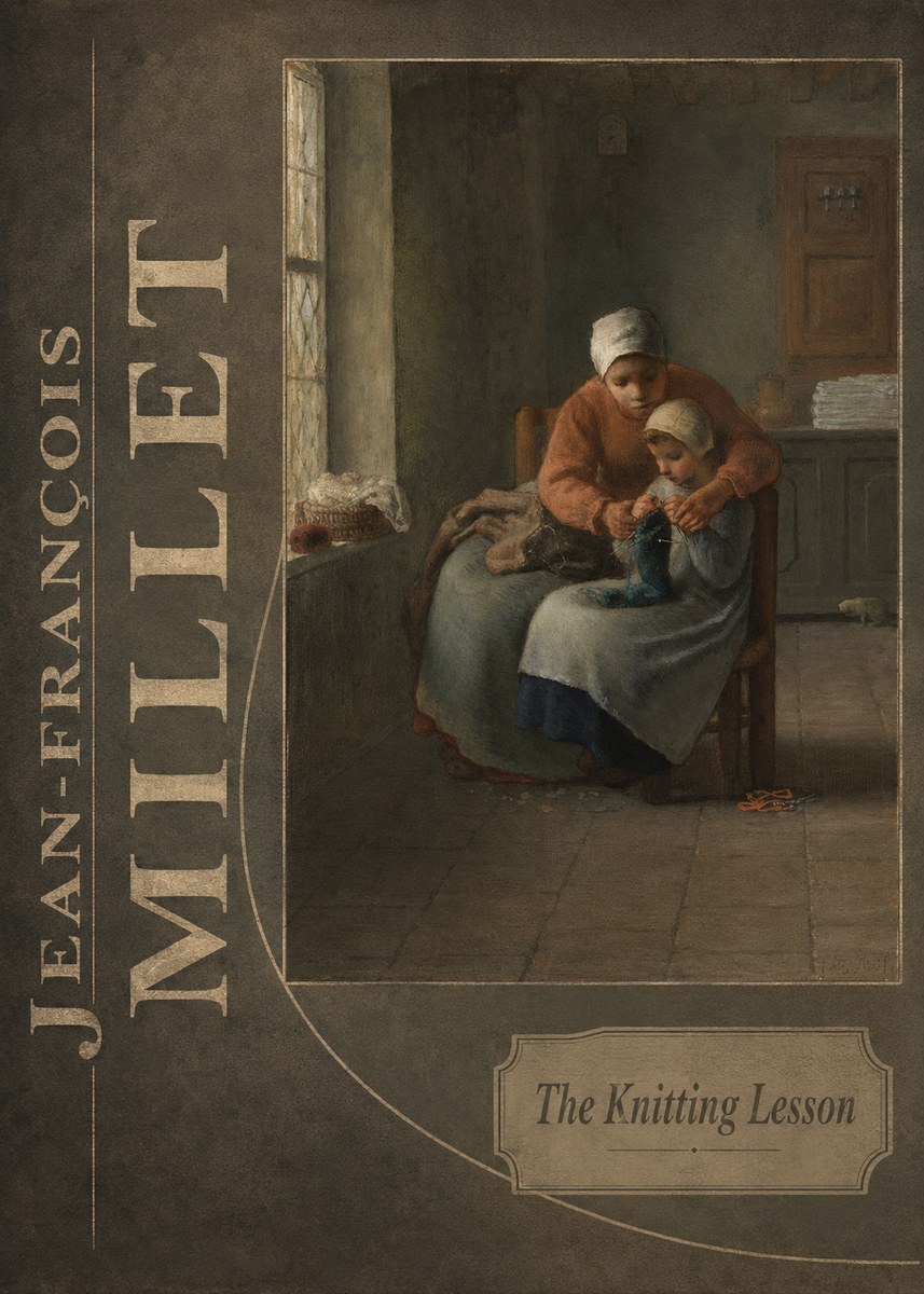 Jean-François Millet The Knitting Lesson II No6 - Juliste