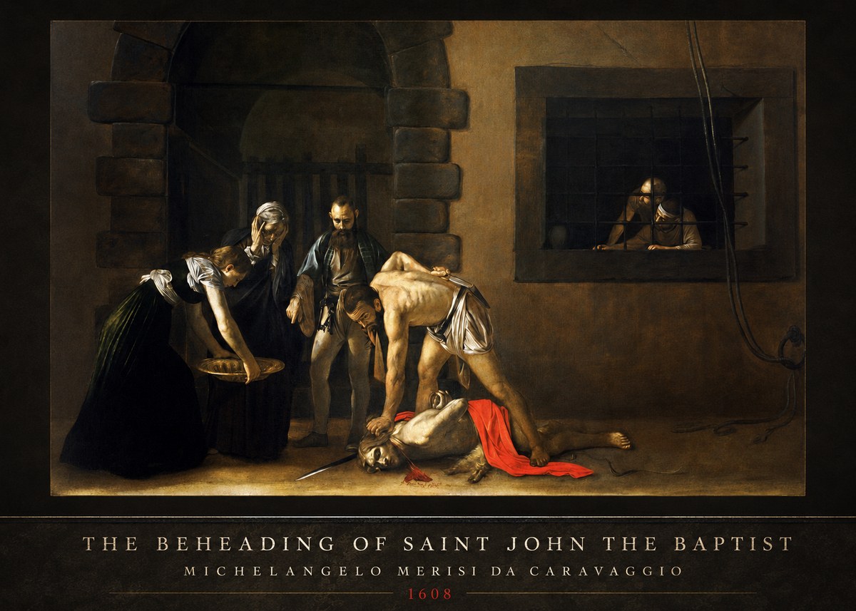 Michelangelo Merisi da Caravaggio The Beheading of Saint John the Baptist No3 - Juliste